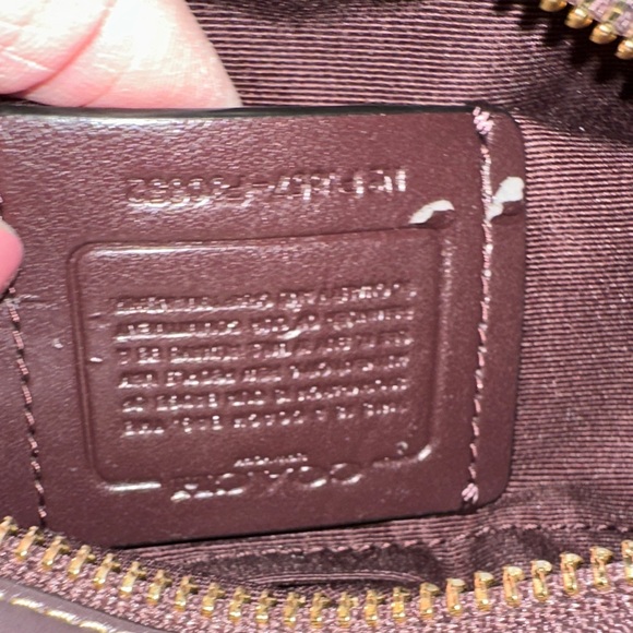 Coach Pink and Black Chevron Crossbody Bag - Picture 7 of 7